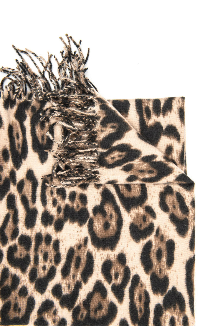 Sciarpa animalier leopardata - colore marrone