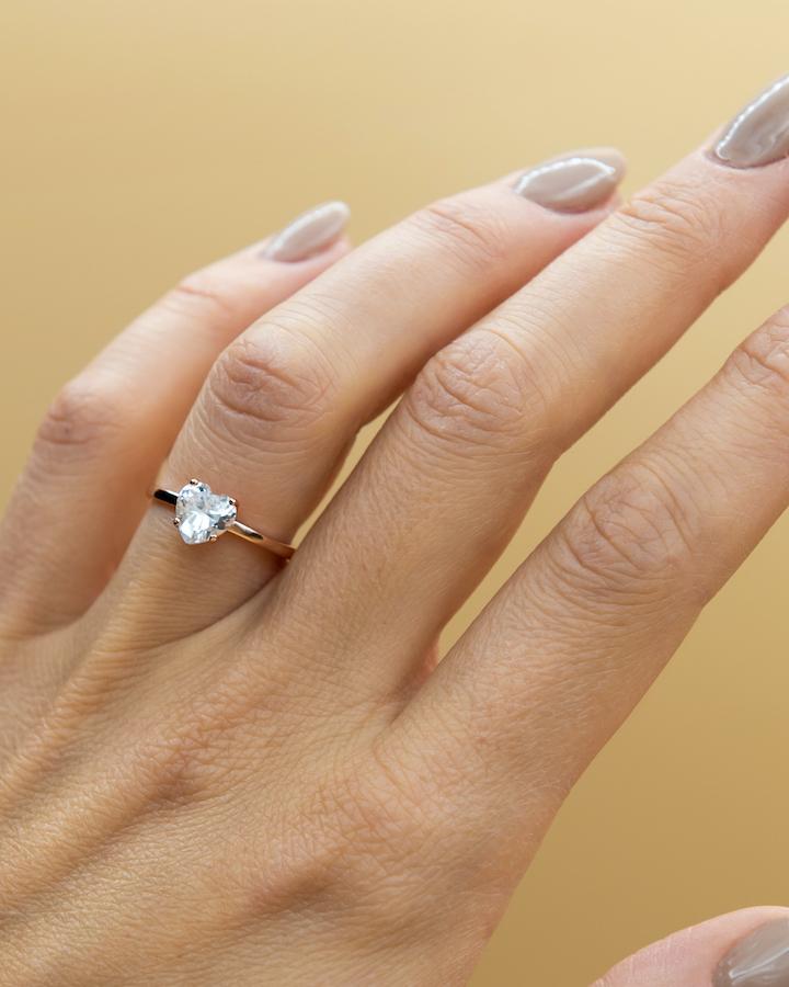 Anello Cuore Regolabile In Argento 925 Con Zirconite - Perfetto Come Regalo - Foto 2