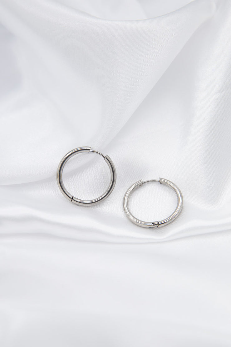 orecchini a cerchio argento 2,5 cm gioielli bijoux
