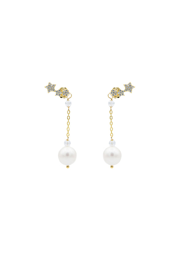 orecchini perle zirconi argento925 gioielli stelle