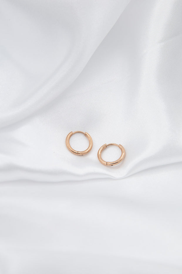 orecchini oro rosa 1,5 cm cerchio bijoux gioielli