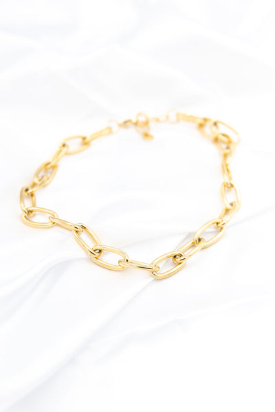 Collana girocollo catena maglia ovale