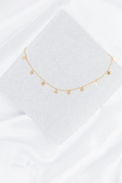 collana con pendenti stelline oro