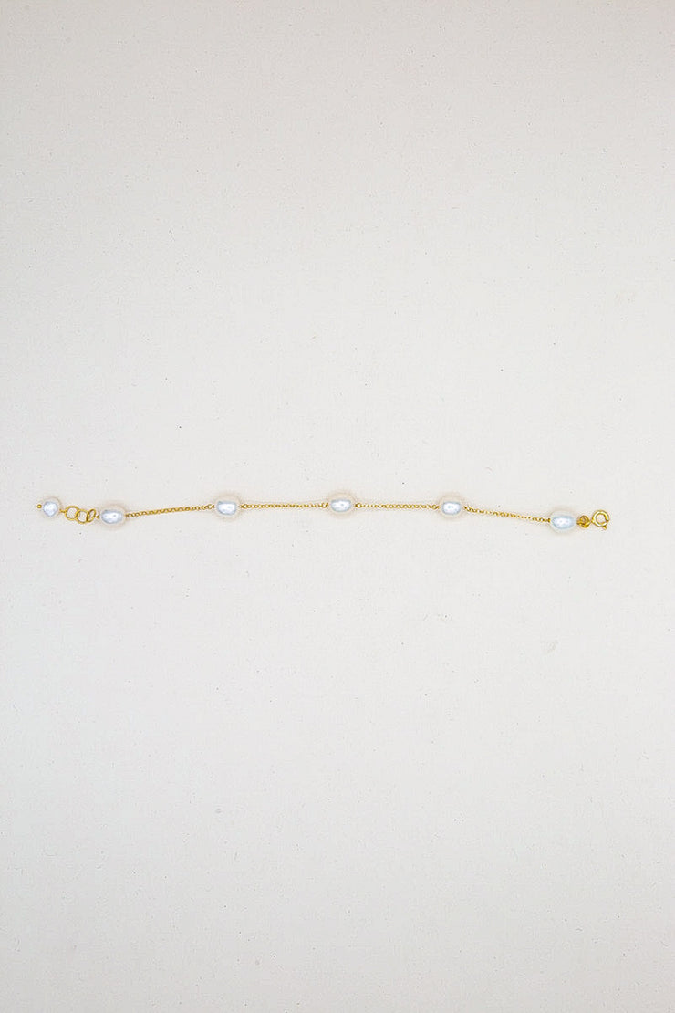 bracciale oro 6 perle