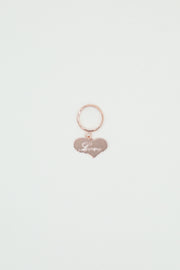 ALCOR - Anello regolabile con ciondolo cuore "Love" - oro rosa