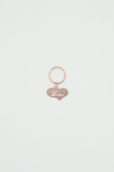 ALCOR - Anello regolabile con ciondolo cuore "Love" - oro rosa