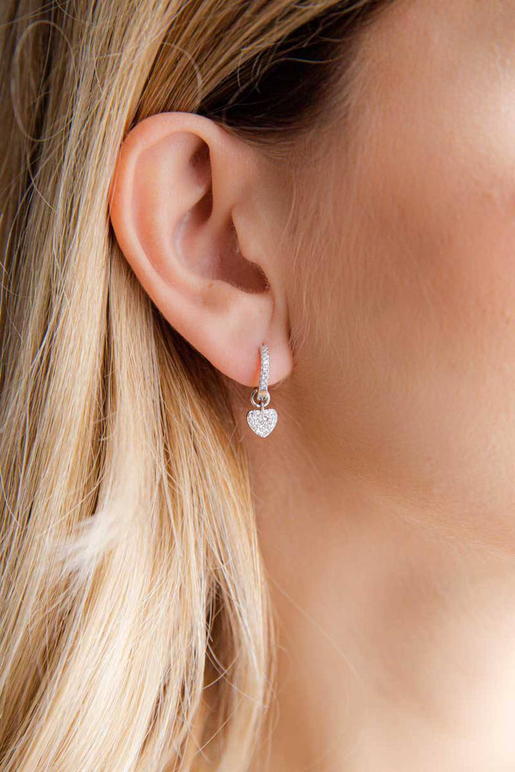 Orecchini Asimmetrici Con Cuore - Design Declarato Love, Cristallo E Lega, Regalo Perfetto Per Donne - Foto 4