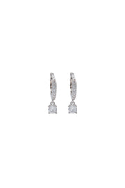 orecchini zircone bianco pendente argento925 argento