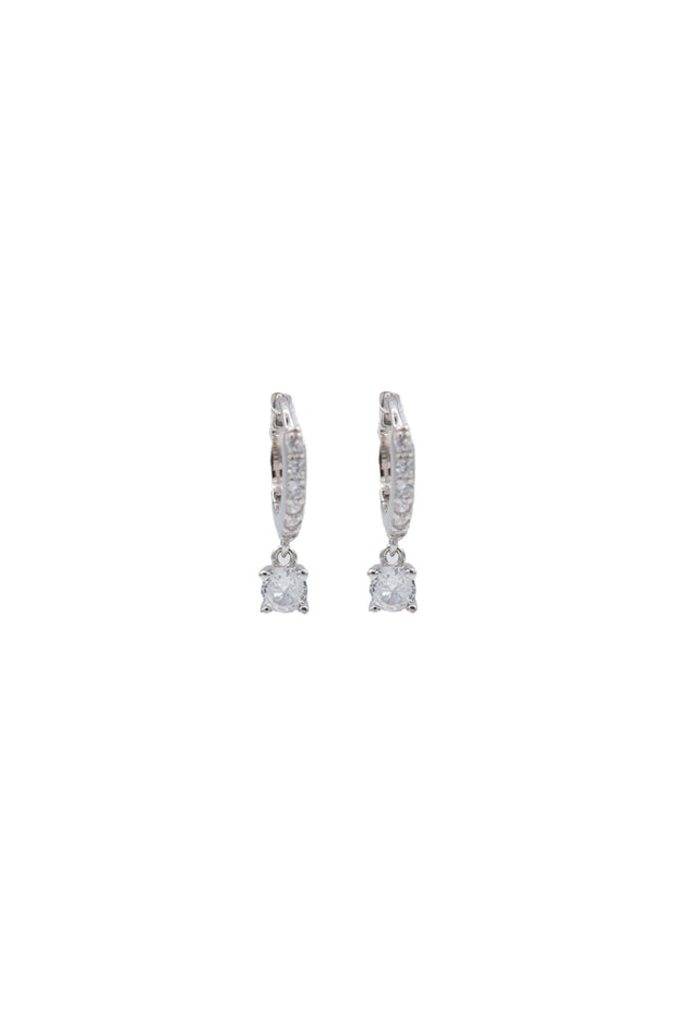 orecchini zircone bianco pendente argento925 argento