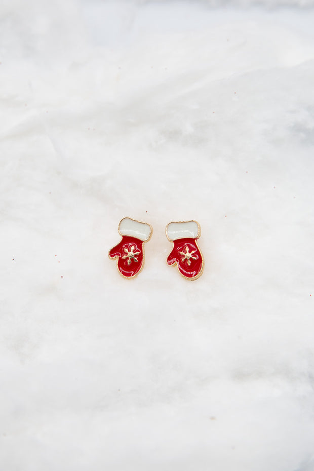 guanti orecchini natalizi natale bijoux ottone